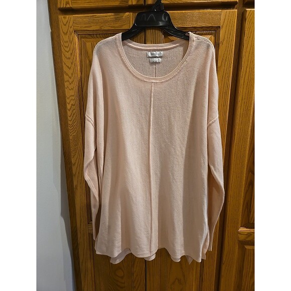 Van Heusen Womens Light Pink Sweater Pullover Long Sleeve Thin Knit  Size L Lady - Picture 11 of 16